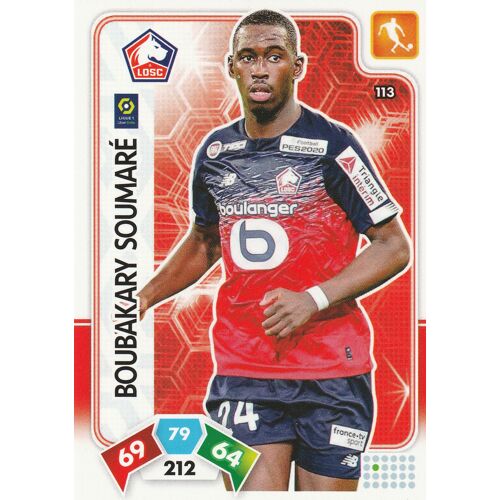 Carte Panini Foot - N° 113 - Adrenalyn Xl 2020 / 2021 - Boubakary Soumare - Lille