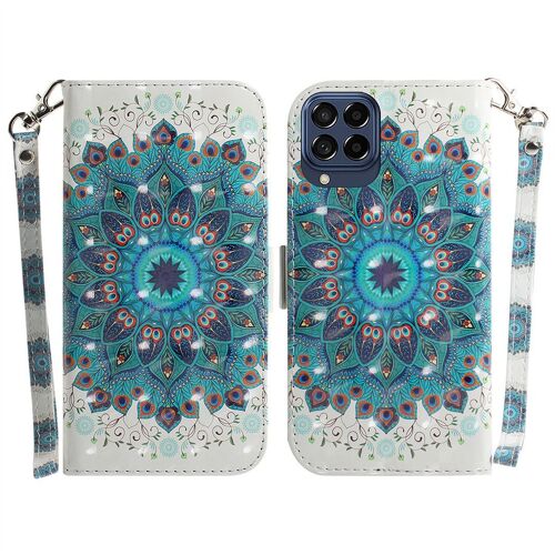Saturcase Coque Pour Samsung Galaxy M53 5g, Beau 3d Motif Pu Cuir Magnétique Flip Portefeuille Support Porte-Carte Protecteur Housse Étui Avec Dragonne Pour Samsung Galaxy M53 5g (Td-2)