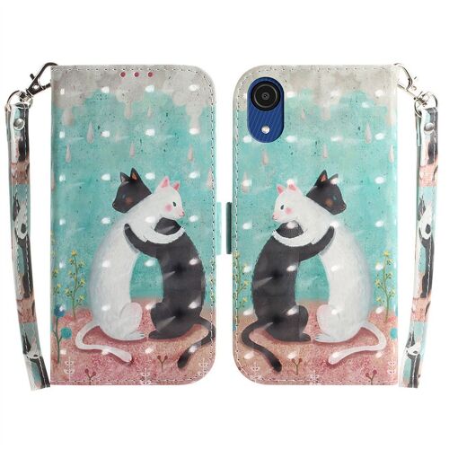 Saturcase Coque Pour Samsung Galaxy A03 Core, Beau 3d Motif Pu Cuir Magnétique Flip Portefeuille Support Porte-Carte Protecteur Housse Étui Avec Dragonne Pour Samsung Galaxy A03 Core (Td-4)