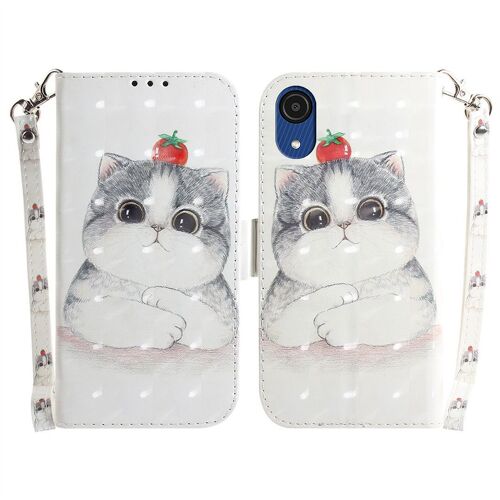 Saturcase Coque Pour Samsung Galaxy A03 Core, Beau 3d Motif Pu Cuir Magnétique Flip Portefeuille Support Porte-Carte Protecteur Housse Étui Avec Dragonne Pour Samsung Galaxy A03 Core (Td-8)