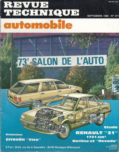 Rta N° 471 ¿ Renault R21 ¿ Evolution Citroën Visa ¿ Septembre 1986