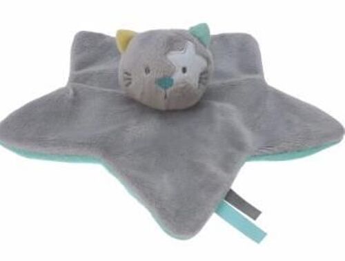 Doudouchat Gris Bleu Vert Alinea Doux Reve Peluche Etoile Jouet Bebe Naissance Animal Comforter Cat Baby