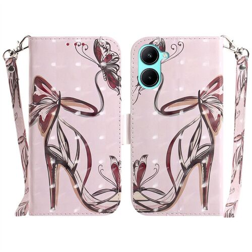 Saturcase Coque Pour Realme C33, Beau 3d Motif Pu Cuir Magnétique Flip Portefeuille Support Porte-Carte Protecteur Housse Étui Avec Dragonne Pour Realme C33 (Td-5)