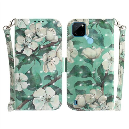 Saturcase Coque Pour Realme C21y, Beau 3d Motif Pu Cuir Magnétique Flip Portefeuille Support Porte-Carte Protecteur Housse Étui Avec Dragonne Pour Realme C21y (Td-1)