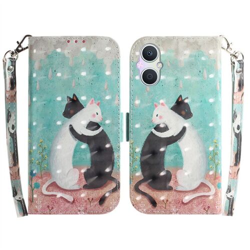 Saturcase Coque Pour Oppo A96 5g / Reno 7z 5g, Beau 3d Motif Pu Cuir Magnétique Flip Portefeuille Support Porte-Carte Protecteur Housse Étui Avec Dragonne Pour Oppo A96 5g / Reno 7z 5g (Td-4)