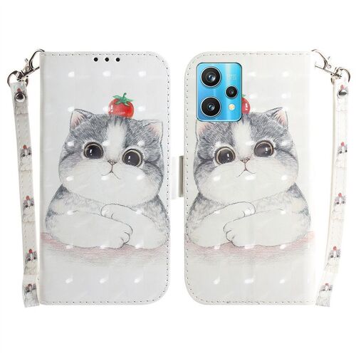 Saturcase Coque Pour Realme 9 Pro Plus, Beau 3d Motif Pu Cuir Magnétique Flip Portefeuille Support Porte-Carte Protecteur Housse Étui Avec Dragonne Pour Realme 9 Pro Plus (Td-8)