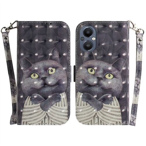Saturcase Coque Pour Oneplus Nord N20 5g, Beau 3d Motif Pu Cuir Magnétique Flip Portefeuille Support Porte-Carte Protecteur Housse Étui Avec Dragonne Pour Oneplus Nord N20 5g (Td-11)