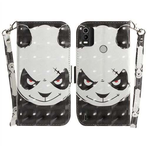 Saturcase Coque Pour Nokia C21 Plus, Beau 3d Motif Pu Cuir Magnétique Flip Portefeuille Support Porte-Carte Protecteur Housse Étui Avec Dragonne Pour Nokia C21 Plus (Td-3)