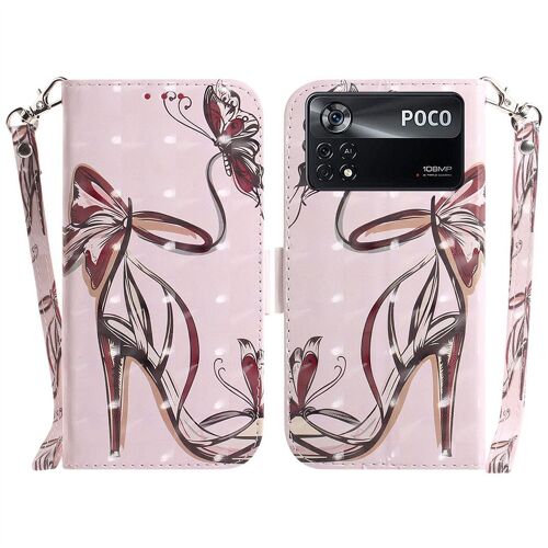 Saturcase Coque Pour Xiaomi Poco X4 Pro 5g, Beau 3d Motif Pu Cuir Magnétique Flip Portefeuille Support Porte-Carte Protecteur Housse Étui Avec Dragonne Pour Xiaomi Poco X4 Pro 5g (Td-5)