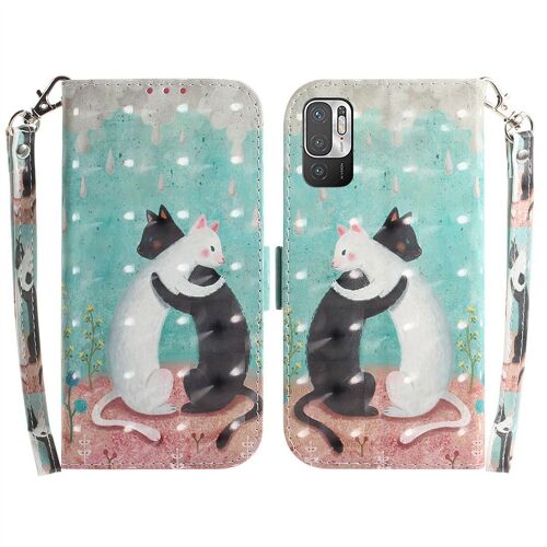 Saturcase Coque Pour Xiaomi Redmi Note 10 5g, Beau 3d Motif Pu Cuir Magnétique Flip Portefeuille Support Porte-Carte Protecteur Housse Étui Avec Dragonne Pour Xiaomi Redmi Note 10 5g (Td-4)