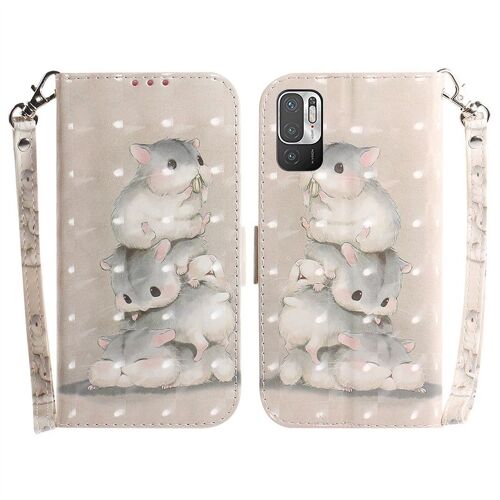 Saturcase Coque Pour Xiaomi Redmi Note 10 5g, Beau 3d Motif Pu Cuir Magnétique Flip Portefeuille Support Porte-Carte Protecteur Housse Étui Avec Dragonne Pour Xiaomi Redmi Note 10 5g (Td-6)