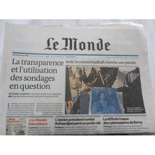 Monde (Le) N° 20567 Du 09/03/2011