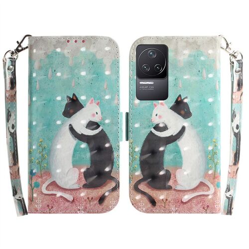 Saturcase Coque Pour Xiaomi Redmi K50 / K50 Pro, Beau 3d Motif Pu Cuir Magnétique Flip Portefeuille Support Porte-Carte Protecteur Housse Étui Avec Dragonne Pour Xiaomi Redmi K50 / K50 Pro (Td-4)