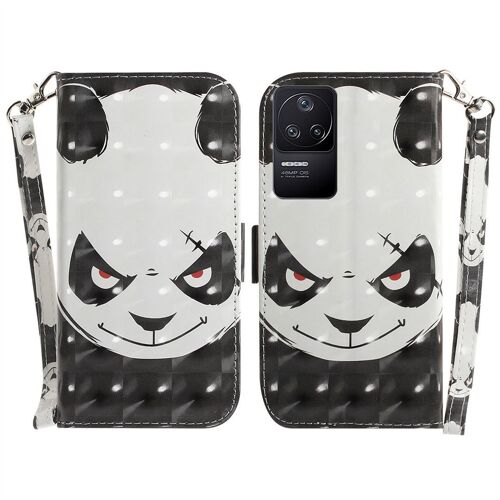 Saturcase Coque Pour Xiaomi Poco F4, Beau 3d Motif Pu Cuir Magnétique Flip Portefeuille Support Porte-Carte Protecteur Housse Étui Avec Dragonne Pour Xiaomi Poco F4 (Td-3)