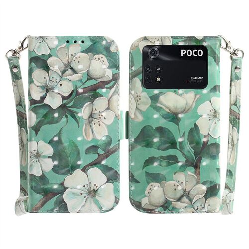 Saturcase Coque Pour Xiaomi Poco M4 Pro 4g, Beau 3d Motif Pu Cuir Magnétique Flip Portefeuille Support Porte-Carte Protecteur Housse Étui Avec Dragonne Pour Xiaomi Poco M4 Pro 4g (Td-1)