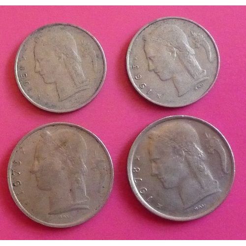 Belgique Lot De 4 Pièces Différentes De 1951 À 1978