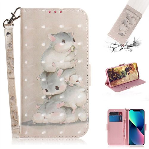 SATURCASE Coque pour Apple iPhone 14 Plus, Beau 3D Motif PU Cuir Magnétique Flip Portefeuille Support Porte-carte Protecteur Housse Étui avec Dragonne pour Apple iPhone 14 Plus (TD-6)