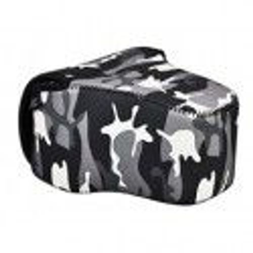 O.N.E. Oc-Mc0gr Etui Néoprène Pour Reflex (Camouflage/Gris) Pour Nikon, Canon, Fujifilm