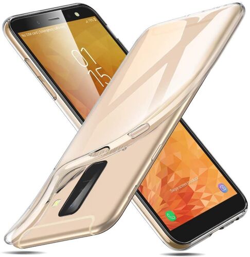 Coque Pour Samsung A6 Plus, Coque Galaxy A6+ Silicone, Samsung Galaxy A6 Plus Coque Transparente Silicone Gel Tpu Souple Pour Samsung Galaxy A6 Plus (A6 Plus 2018) (Série Jelly, Transparent)