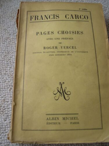 Pages Choisies De Francis Carco