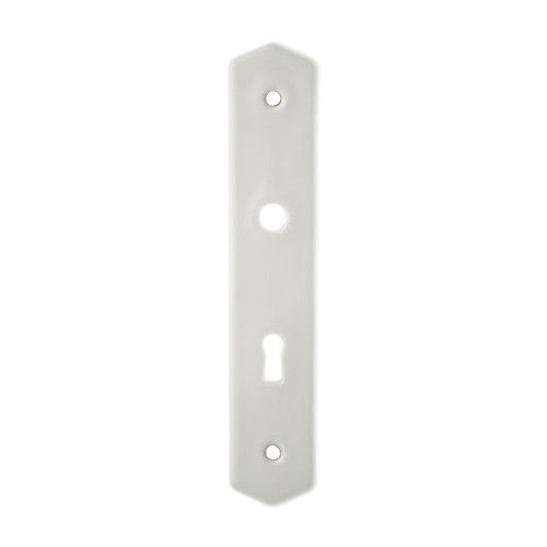 Plaque clé pour poignée de porte - porcelaine blanche MÉRIGOUS