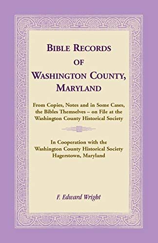 Bible Records Of Washington County, Maryland