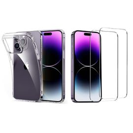 Coque IPhone 14 pro + 2 verres trempés film de protection