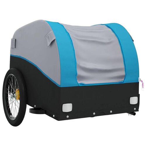 Remorque Chariot Transport Pour Vélo 45 Kg Fer Bleu Helloshop26 02_0044411