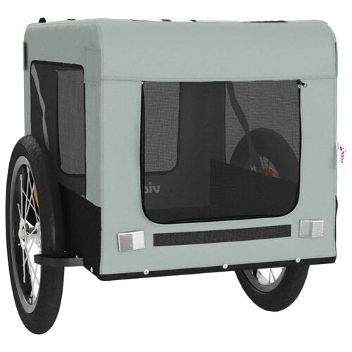 Remorque Chariot Transport De Vélo Pour Animaux De Compagnie Gris Helloshop26 02_0044261