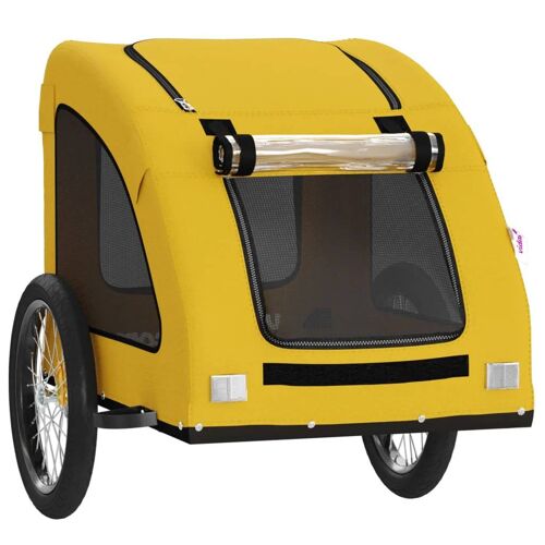 Remorque Chariot Transport De Vélo Pour Animaux De Compagnie Jaune Helloshop26 02_0044301