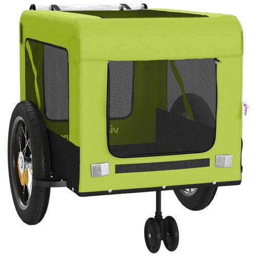 Remorque Chariot Transport De Vélo Pour Animaux De Compagnie Vert Helloshop26 02_0044288