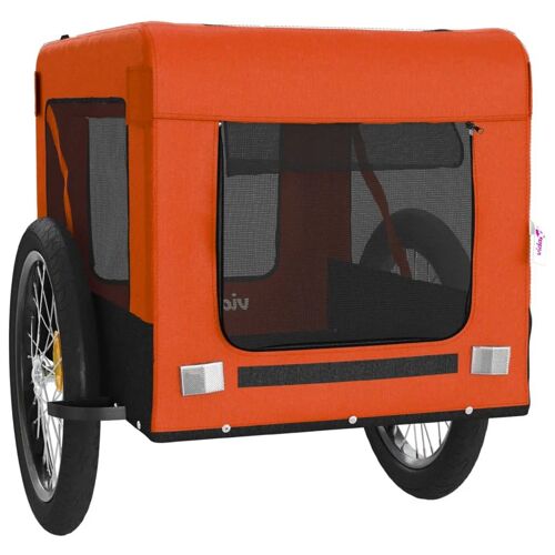 Remorque Chariot Transport De Vélo Pour Animaux De Compagnie Orange Helloshop26 02_0044337