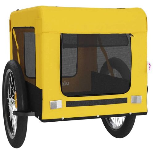 Remorque Chariot Transport De Vélo Pour Animaux De Compagnie Jaune Helloshop26 02_0044319