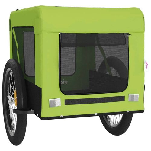 Remorque Chariot Transport De Vélo Pour Animaux De Compagnie Vert Helloshop26 02_0044291