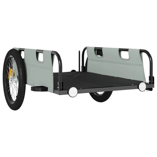 Remorque Chariot Transport De Vélo Tissu Oxford Fer Gris Helloshop26 02_0044396