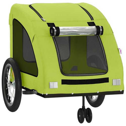 Remorque Chariot Transport De Vélo Pour Animaux De Compagnie Vert Helloshop26 02_0044236