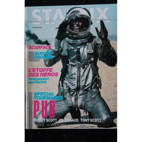 Starfix 014 1984 Scarface Sueurs Froides L'etoffe Des Heros Tounages Pub Ridley Scott Annaud Tony Scott Merlin L'enchanteur