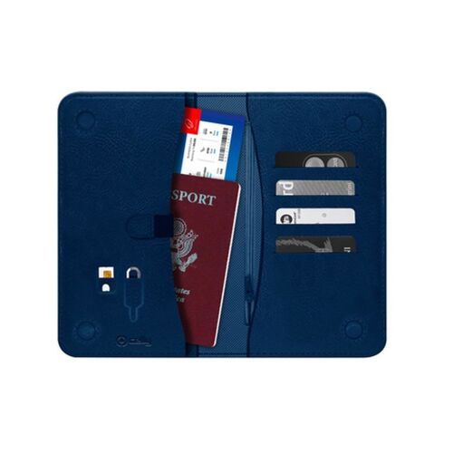 Celly PassportD Portefeuille Bleu Simili-cuir