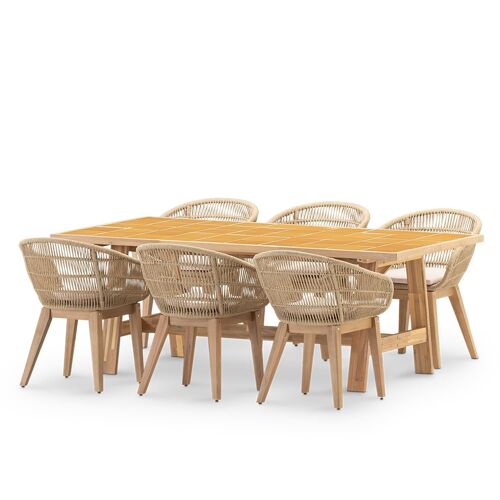 Set De Repas 6 Pl Table Céramique Moutarde 205x105