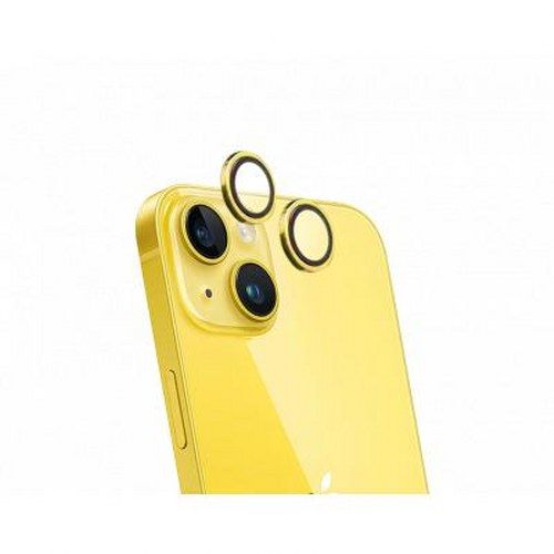 Protecteur de caméra pour iPhone 15/15 Plus/14/14 Plus Original Ultra-résistant Force Glass Dorée