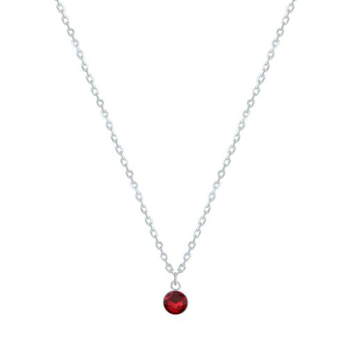 Les Poulettes Bijoux - Collier Chaine Argent Et Strass