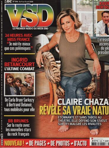 Vsd / 09-04-2008 N°1598 : Claire Chazal (4p) - Valérie Bègue (4p) - Ingrid Bétancourt (4p)
