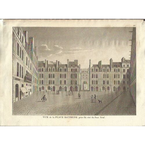 Vue De La Place Dauphine , Prise Du Côté Du Pont Neuf