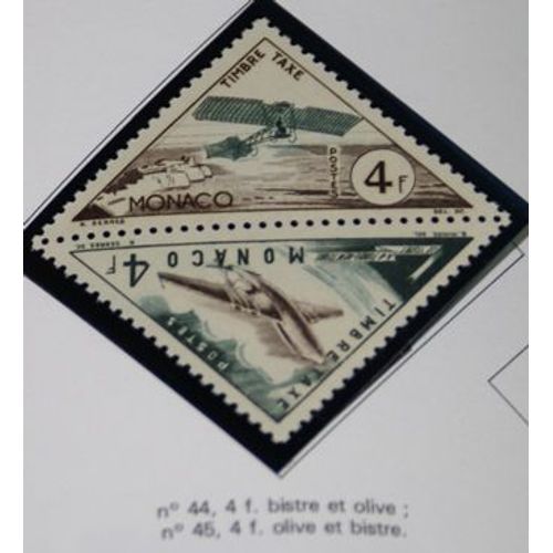 Timbre Monaco Taxe Neuf N 44 Et 45