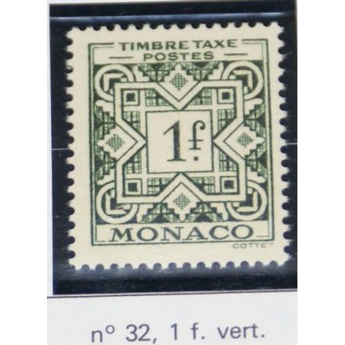 Timbre Monaco Taxe Neuf N 32 1f