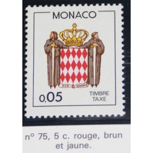 Timbre Monaco Taxe Neuf N 75 5c