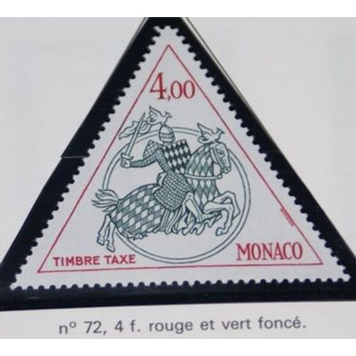 Timbre Monaco Taxe Neuf N 72 4f