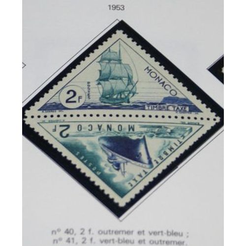 Timbre Monaco Taxe Neuf N 40 Et 41