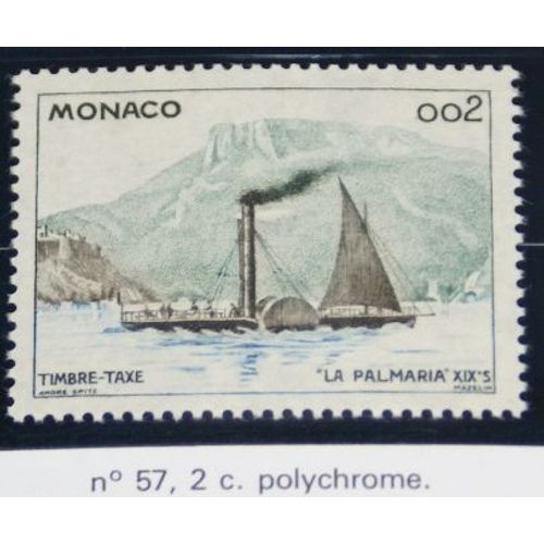 Timbre Monaco Taxe Neuf N 57 2c