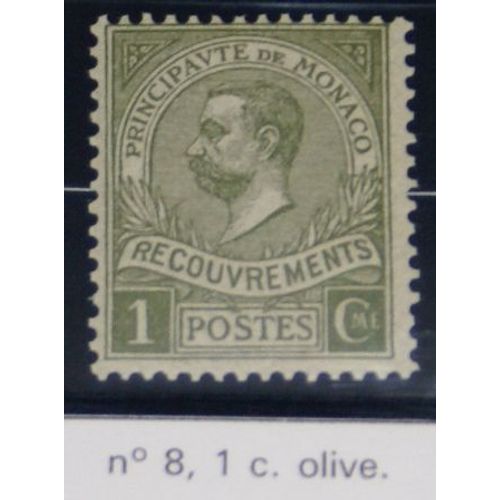 Timbre Monaco Taxe Neuf N 8 1c